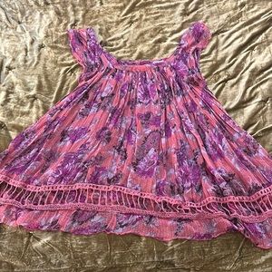 Free People One Babydoll dress/shirt with beautiful floral fabric (S)